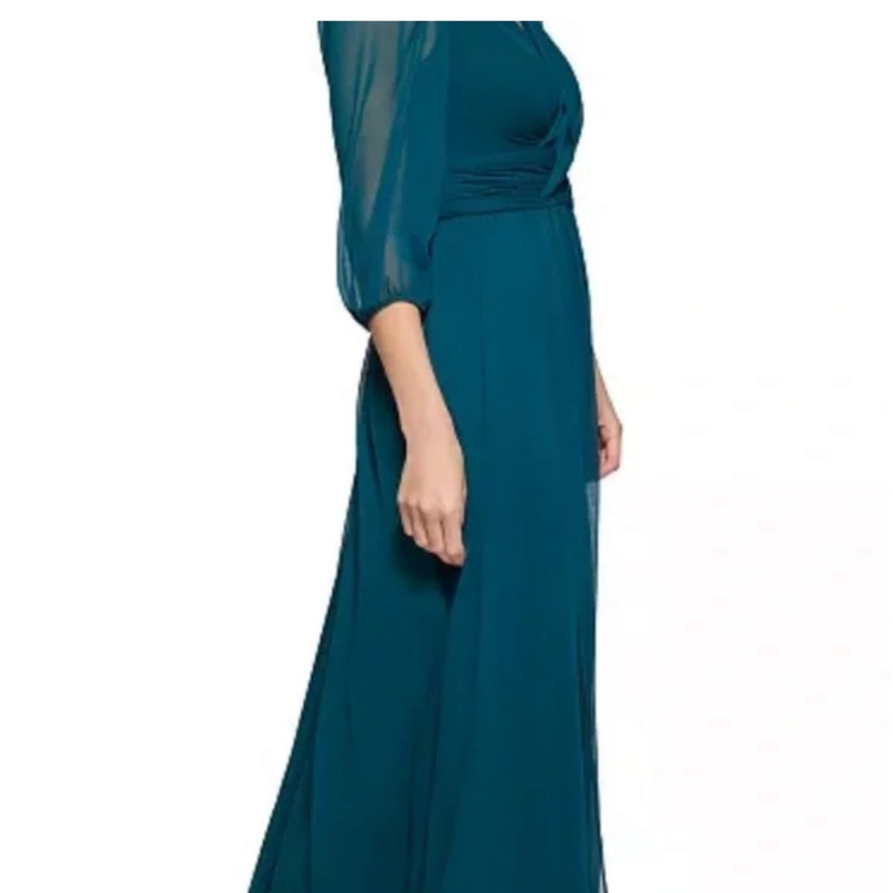 DKNY Teal Long Sleeve Dress Mother of the Bride